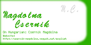 magdolna csernik business card